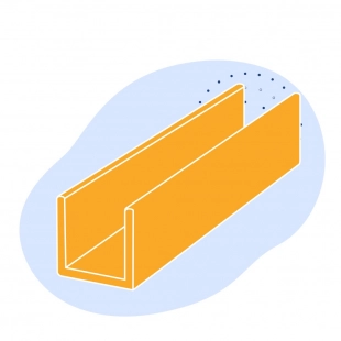 Анодированный швеллер 13х13х1.5 мм АД31