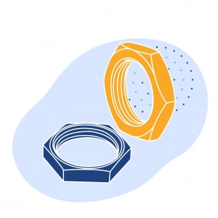 Гайка высокопрочная нержавеющая М90 AISI 316