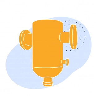 Грязевик для системы отопления ДУ 125 мм РУ 1.6 МПа 273 мм 58 т/ч