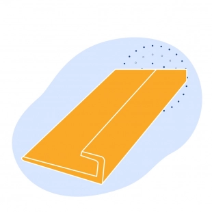 L-образный профиль стальной 50х32х4 мм 08пс ГОСТ 8510-86