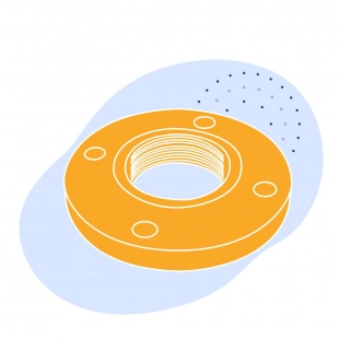 Фланец резьбовой РУ 1.1 МПа ДУ 100 мм