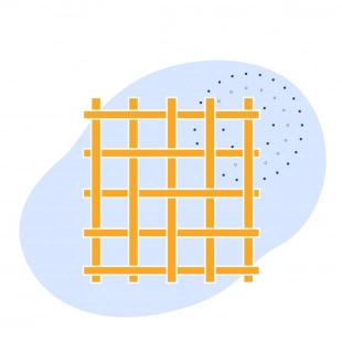 Стальная канилированная сетка 55x10x10 мм 50 ГОСТ 3306-88