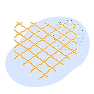 Стальная рифленая сетка 40х6х6 мм 12Х18Н9Т ГОСТ 3306-88