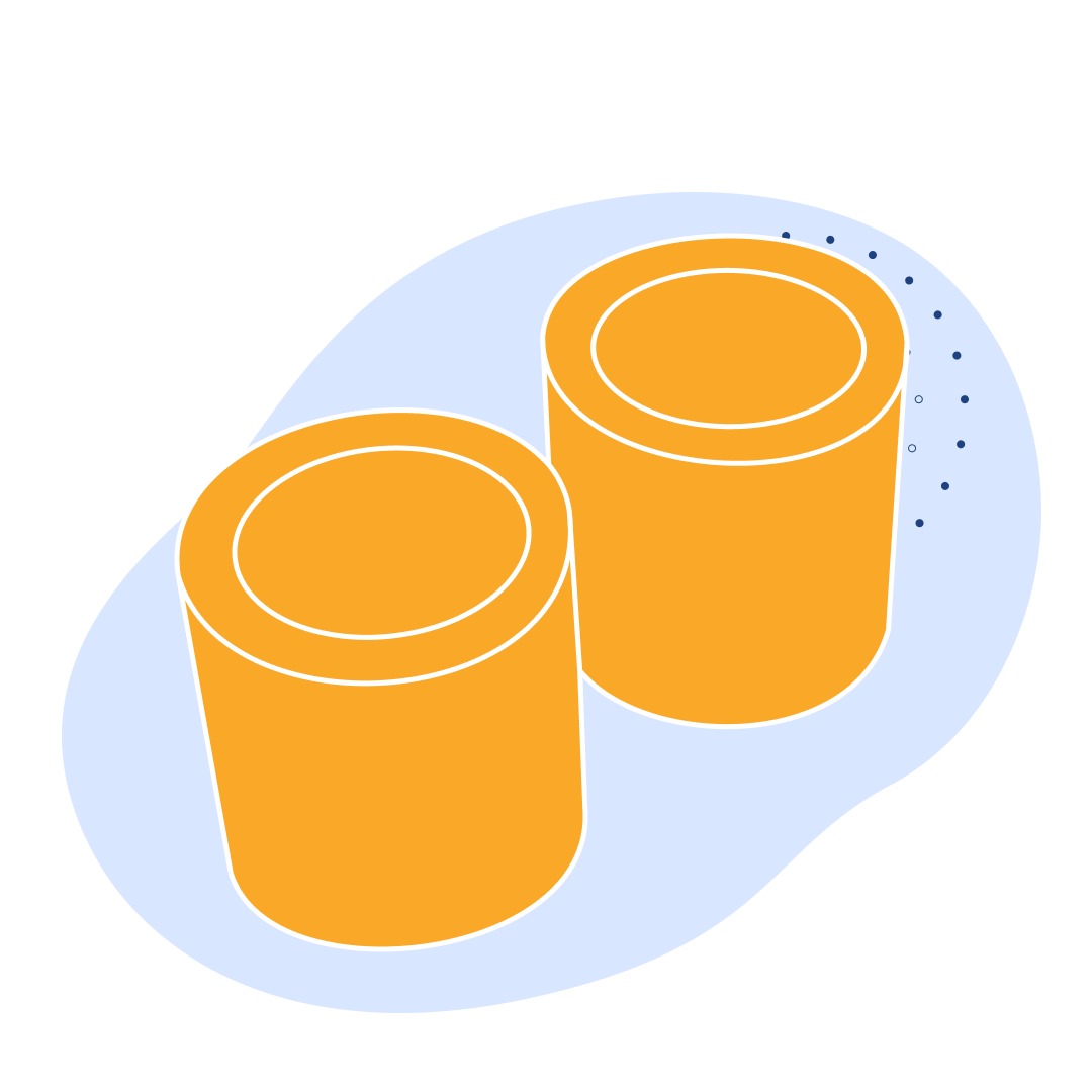 Капролоновая втулка 140х1000 мм голубая PA 6 HS