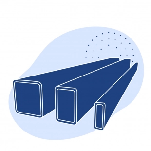 Труба профильная нержавеющая прямоугольная 150х50х5 мм AISI 316Ti
