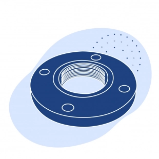Фланец резьбовой РУ 1.1 МПа ДУ 100 мм