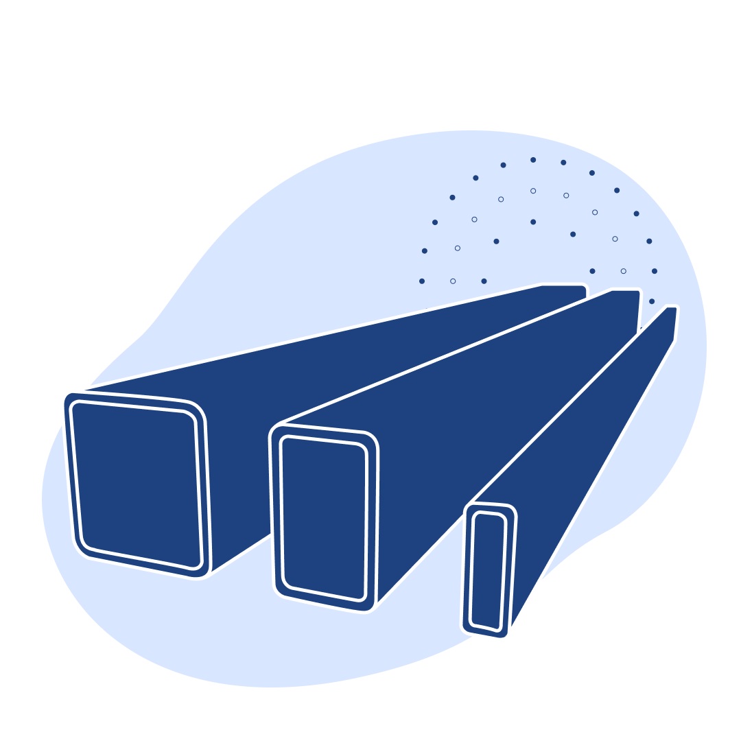 Труба профильная нержавеющая квадратная 450х450х13 мм AISI 304